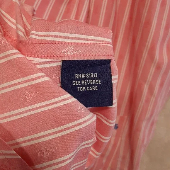 Robert Graham Men's Pink Striped Long Sleeve Button Up Shirt Sz.XL/Musical Note - Picture 9 of 13